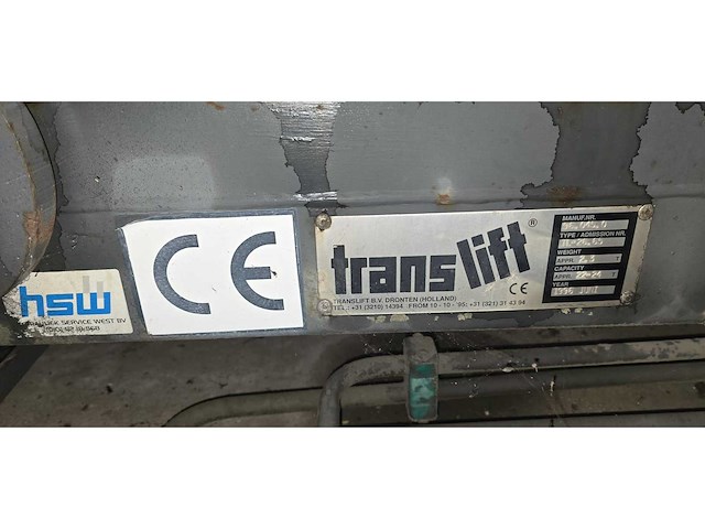 1996 translift tl-26.65 container ketting systeem chassis - afbeelding 3 van  5