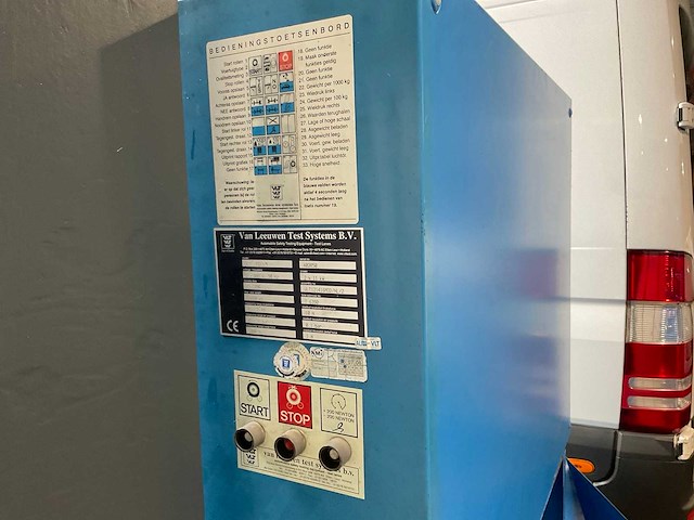 1996 van leeuwen test systems vlt 14333/m remmen testbank - afbeelding 8 van  11
