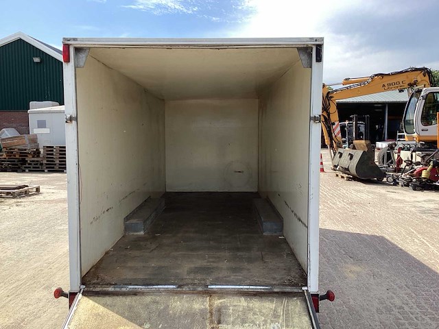 1996 van weel vw2001 gesloten 2-assige bakaanhangwagen - afbeelding 2 van  5