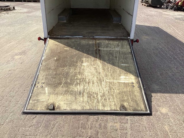 1996 van weel vw2001 gesloten 2-assige bakaanhangwagen - afbeelding 3 van  5