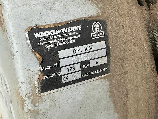 1996 wacker dps 3060 trilplaat - afbeelding 5 van  13