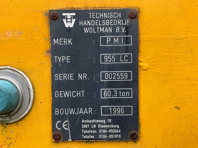 1996 woltman p.m.i. 955 lc rupsgraafmachine funderingsmachine - afbeelding 39 van  44