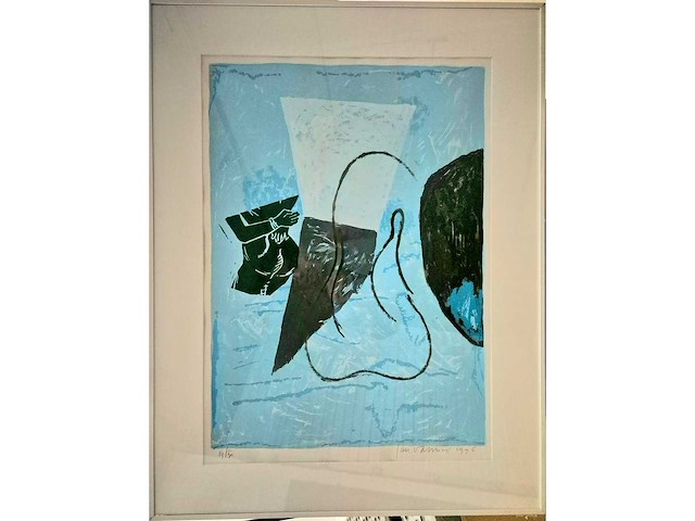 1996 zeefdruk jan van riet - afbeelding 2 van  2