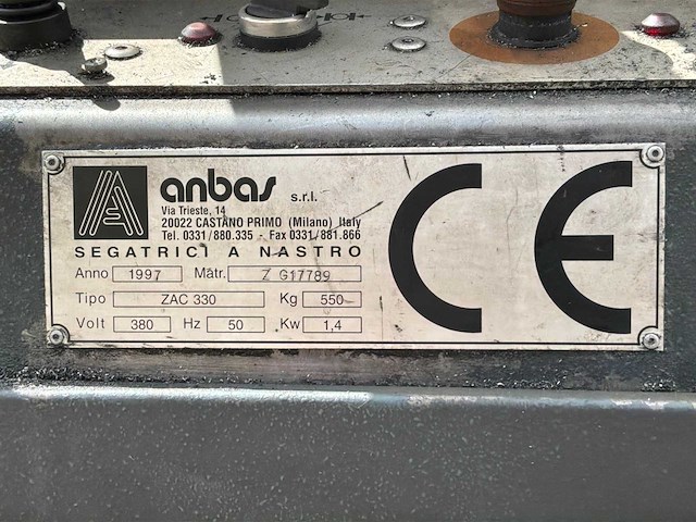 1997 anbas zac 330 metalen horizontale bandzaagmachine - afbeelding 13 van  13
