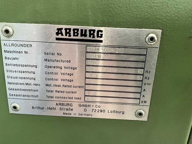 1997 arburg 270 m 500-210 schakel- en besturingskast (2x) - afbeelding 4 van  12