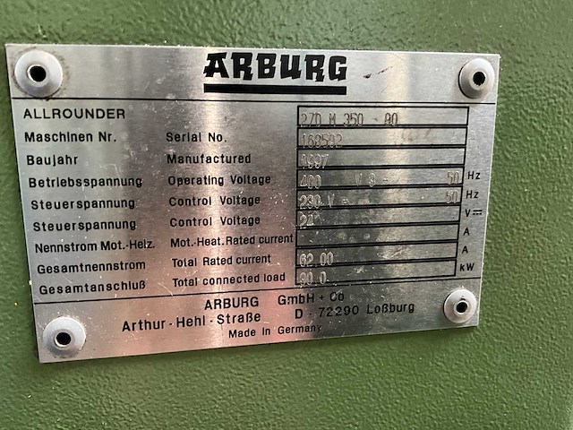 1997 arburg 270 m 500 schakel- en besturingskast (2x) - afbeelding 5 van  13