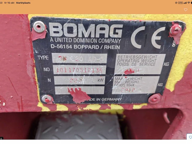 1997 bomag bw 120 ad-3 duowals - afbeelding 6 van  14