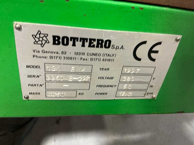 1997 bottero 301c glassnijmachine - afbeelding 15 van  19