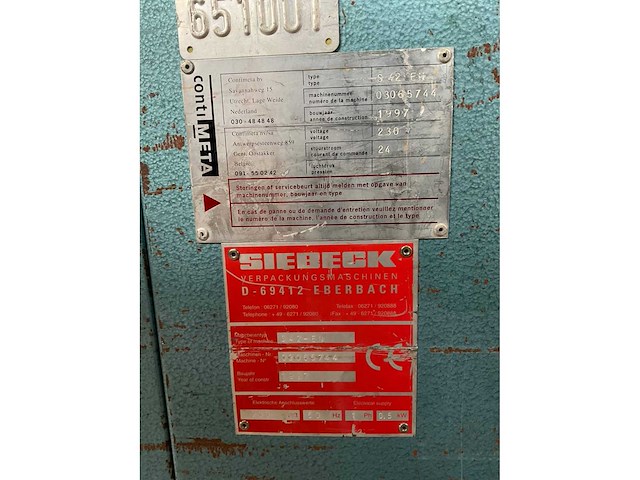 1997 contimeta s42 ev industriële touwbindmachine - afbeelding 5 van  5