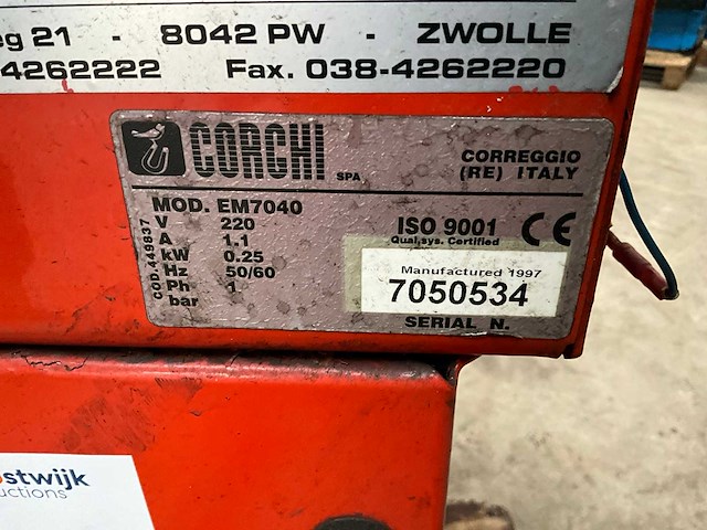 1997 corchi em 7040 banden balanceerapparaat - afbeelding 7 van  7