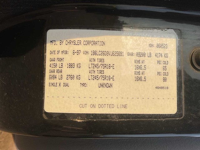 1997 dodge ram 2500 vliegtuigsleper - afbeelding 8 van  16