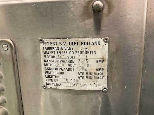 1997 eillert g1500 groente verwerkingsmachine - afbeelding 7 van  10