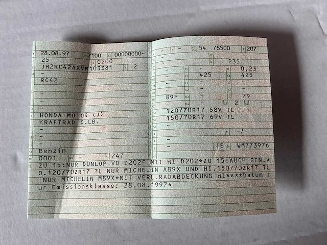 1997 honda cb750 motorfiets - afbeelding 11 van  19
