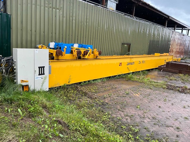 1997 jamach edlk dubbelligger bovenloophalkraan 2x 10ton - afbeelding 1 van  14