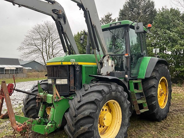 1997 john deere 7610 vierwielaangedreven landbouwtractor met voorlader - afbeelding 2 van  40