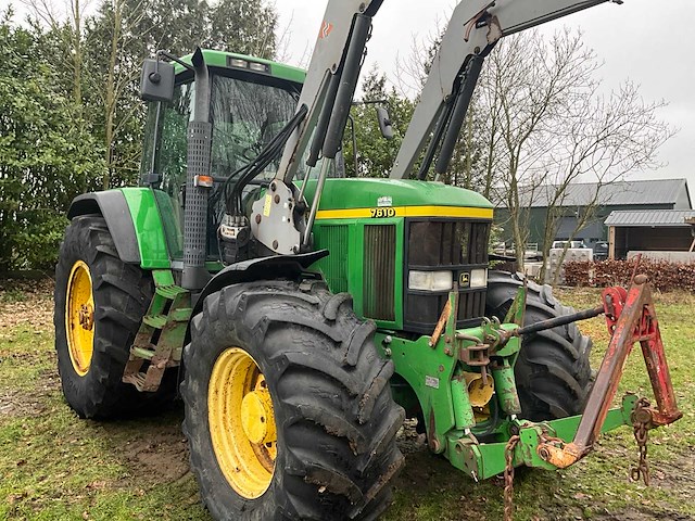 1997 john deere 7610 vierwielaangedreven landbouwtractor met voorlader - afbeelding 11 van  40