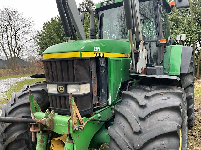 1997 john deere 7610 vierwielaangedreven landbouwtractor met voorlader - afbeelding 14 van  40