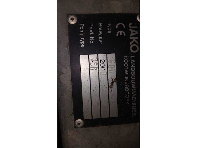 1997 kaweco ptw 75 mesttank met jako 600 bemester - afbeelding 6 van  14