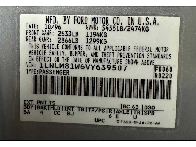 1997 lincoln town car limosine - afbeelding 9 van  11