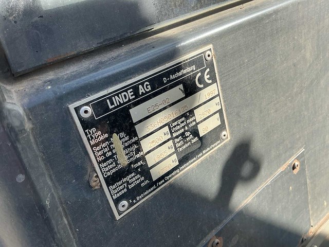 1997 linde e25 vorkheftruck - afbeelding 16 van  24