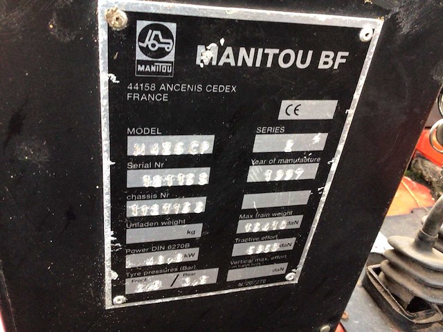 1997 manitou m426cp ruwterreinheftruck - afbeelding 8 van  17