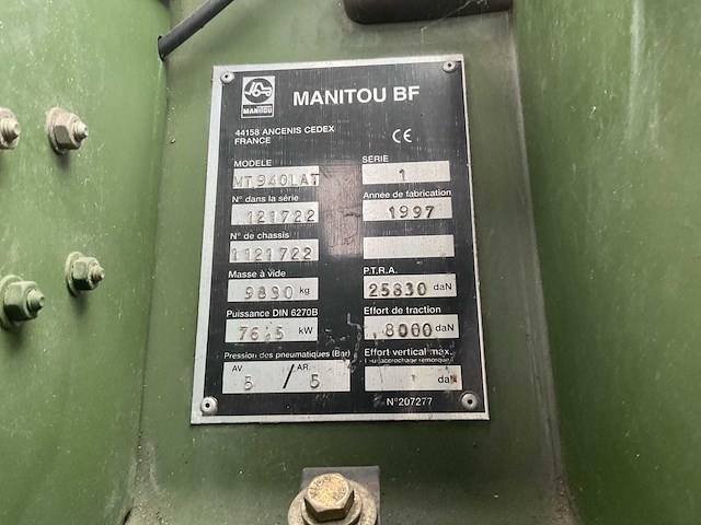 1997 manitou mt 940 lat verreiker - afbeelding 6 van  28
