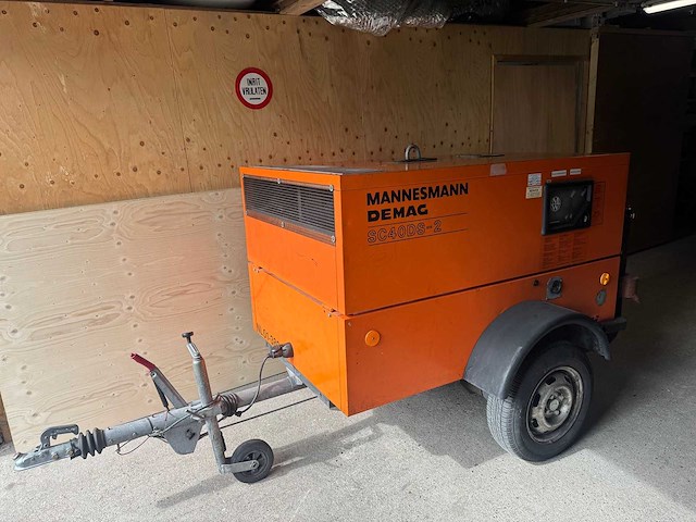 1997 mannesmann demag sc40ds-2 compressor aanhangwagen - afbeelding 1 van  10