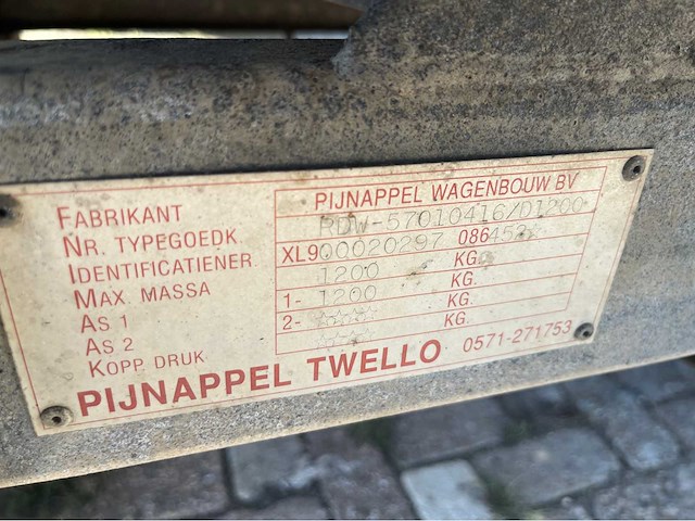 1997 pijnappel pds 2000 schamelaanhangwagen - afbeelding 5 van  15