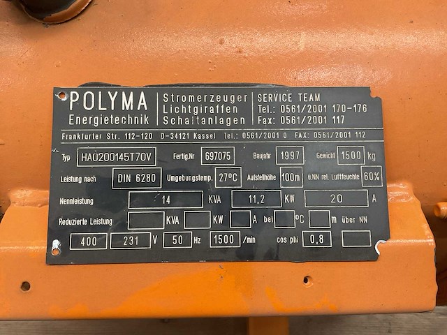 1997 polyma ha0200145t70v stroomgenerator - afbeelding 3 van  6