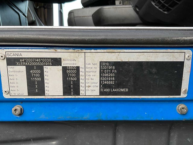 1997 ruysschaert sr16tp verkoop oplegger met 2012 scania trekker - afbeelding 65 van  68