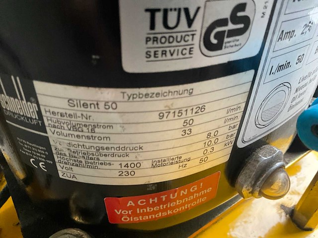 1997 schneider silent 50 luchtcompressor - afbeelding 5 van  7