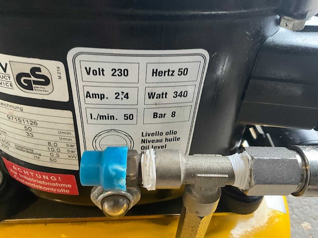 1997 schneider silent 50 luchtcompressor - afbeelding 6 van  7