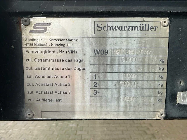 1997 schwarzmueller stp 2/z dieplader - afbeelding 38 van  43