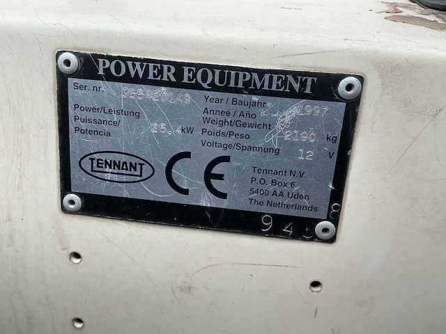 1997 tennant 355 zelfrijdende veegmachine - afbeelding 23 van  59