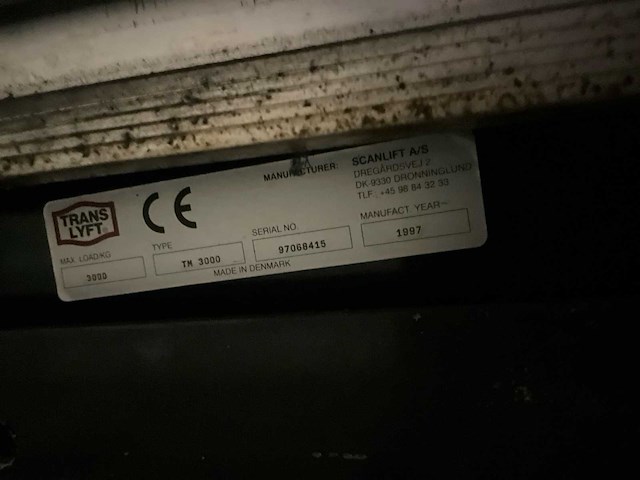 1997 translyft tm3000 heftafel - afbeelding 6 van  8