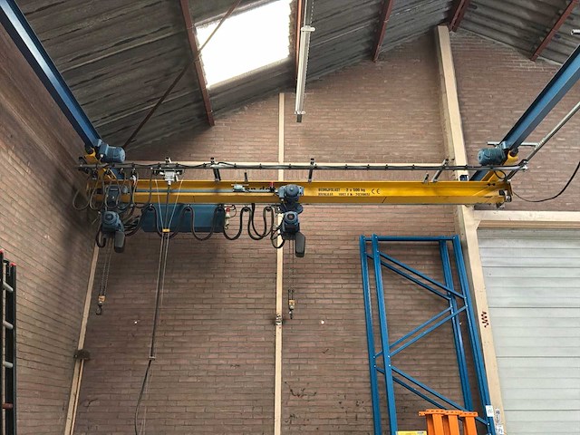 1997 van der berg / demag elde + dbun 2-250 enkelligger onderhangende dubbele kraan - afbeelding 1 van  10