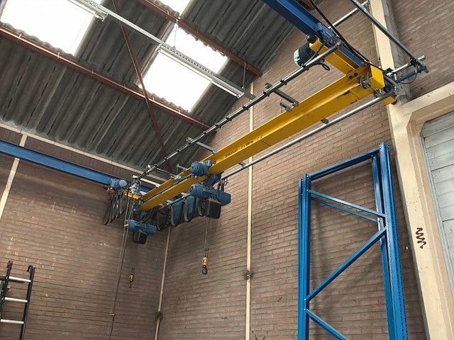 1997 van der berg / demag elde + dbun 2-250 enkelligger onderhangende dubbele kraan - afbeelding 3 van  10