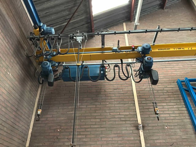 1997 van der berg / demag elde + dbun 2-250 enkelligger onderhangende dubbele kraan - afbeelding 5 van  10