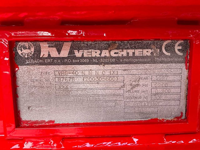 1997 verachtert vrg-40 hydraulische roterende sloop- en sorteergrijper - afbeelding 11 van  19