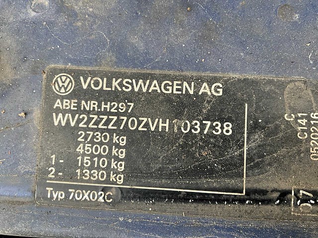 1997 volkswagen 70x02c 2.5 tdi camper - afbeelding 41 van  46