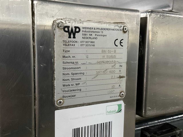 1997 werner & pfleiderer bm 51-b langmaker - afbeelding 3 van  11