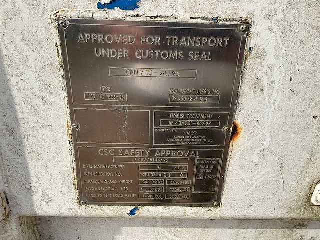 1997 zeecontainer (20ft) - afbeelding 5 van  5