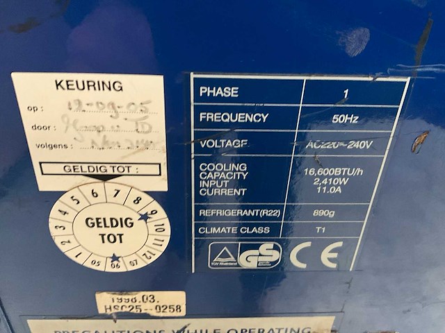 1998 airrex hsc25-0272 mobiele cooler - afbeelding 8 van  8