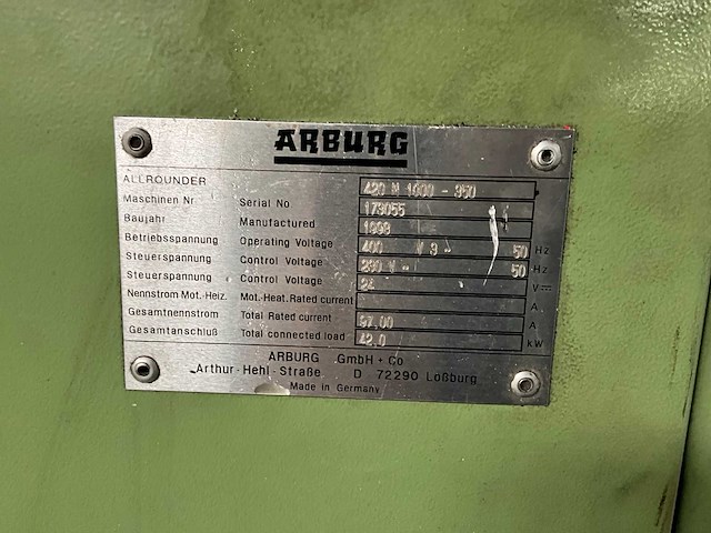 1998 arburg 420 m 1000-350 schakel- en besturingskast - afbeelding 9 van  9
