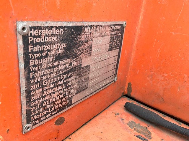 1998 atlas 1304 banden graafmachine - afbeelding 25 van  37