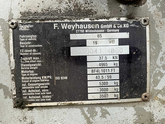 1998 atlas zw 65 shovel - afbeelding 31 van  39
