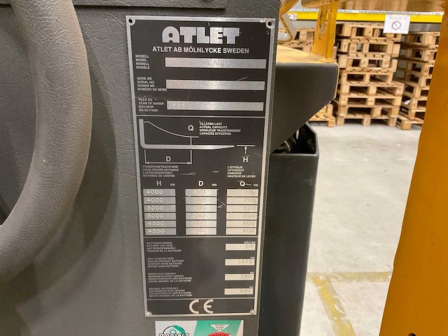 1998 atlet 070 ti 500 aph orderpicker - afbeelding 8 van  11