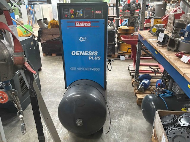 1998 balma genesis plus ge 1510-ef-500 viss 15 e schroefcompressor met 500 liter drukvat - afbeelding 2 van  9