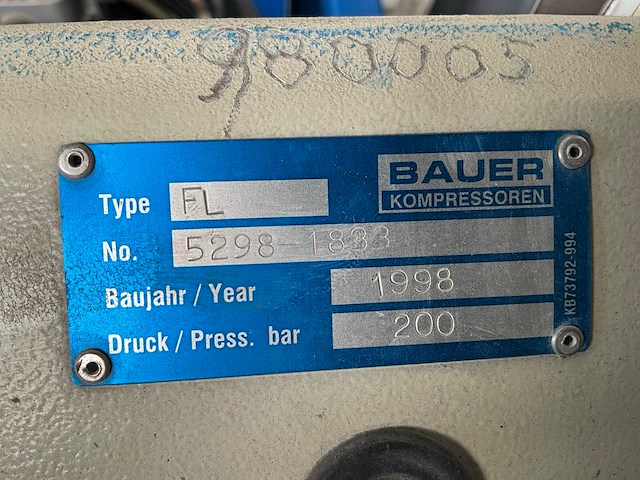 1998 bauer fl ademluchtcilinder vulmachines - afbeelding 2 van  5