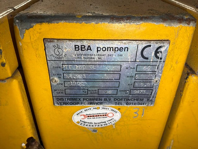 1998 bba pte 160 gl bemalingspomp - afbeelding 9 van  9